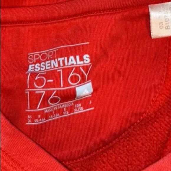 Adidas red hoodie size XL (for kids) - Picture 5 of 5